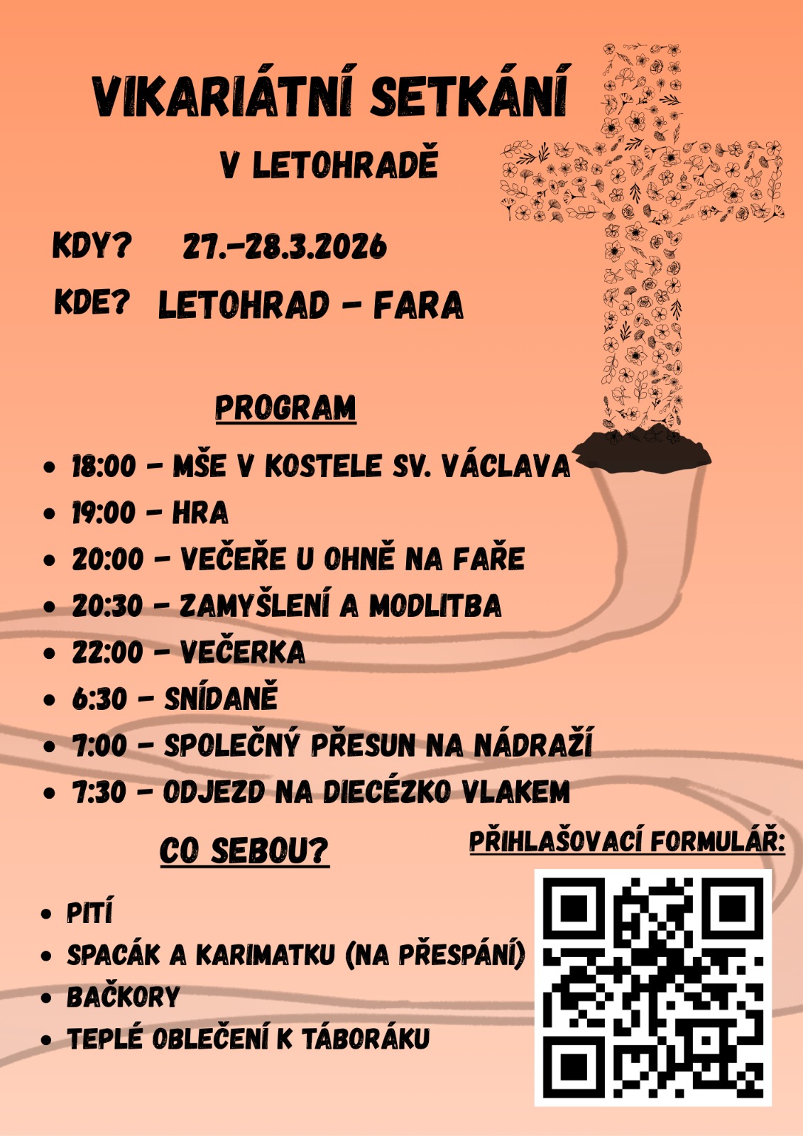 Plakátek s informacemi o společné dopravě.